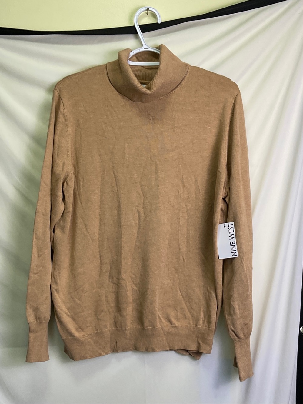 Nine West Men's Camel/Tan Turtleneck Sweater